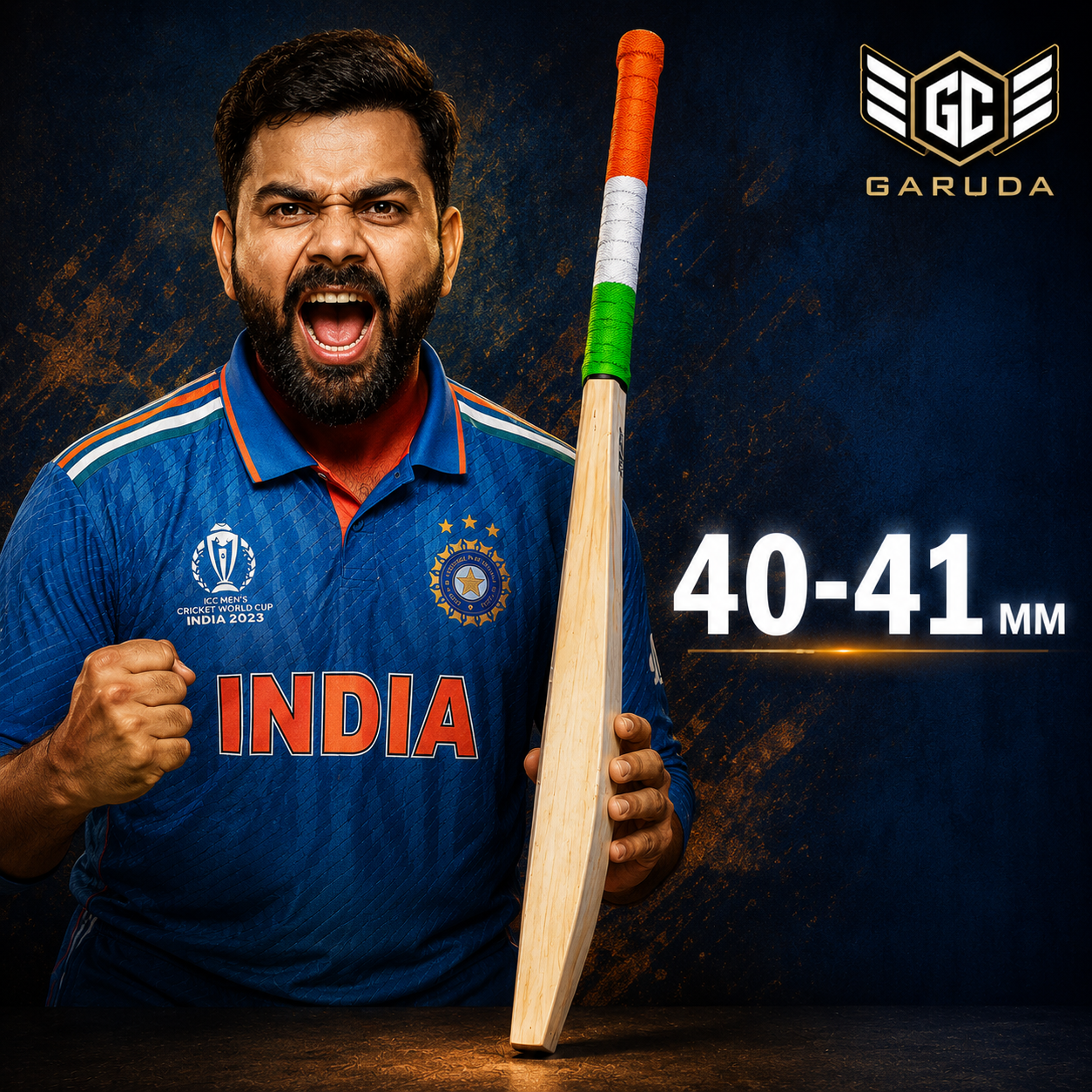 Virat custom bat 40 to 41 mm reference